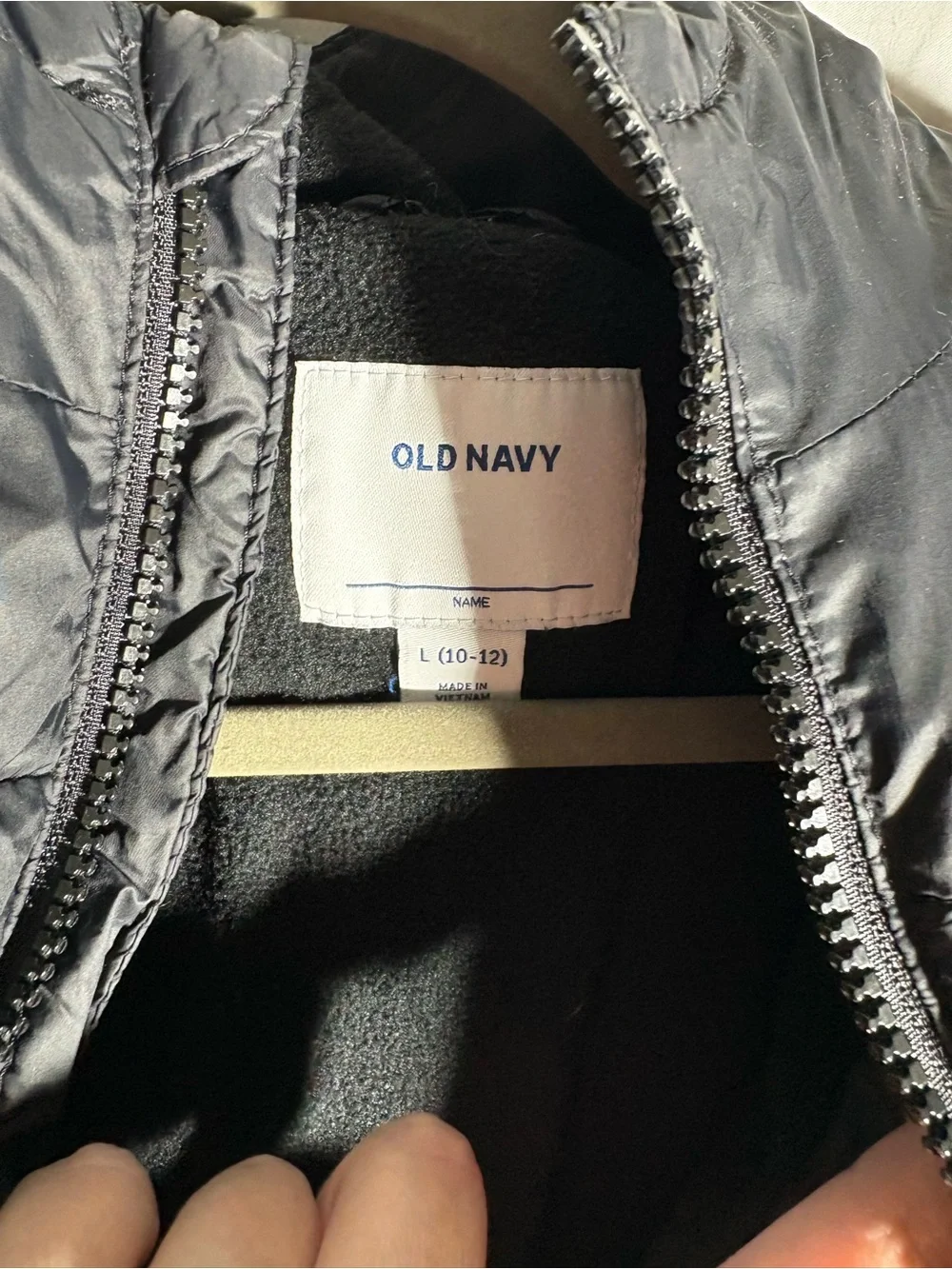 Old Navy Kids  Black Hooded Puffer Jacket
